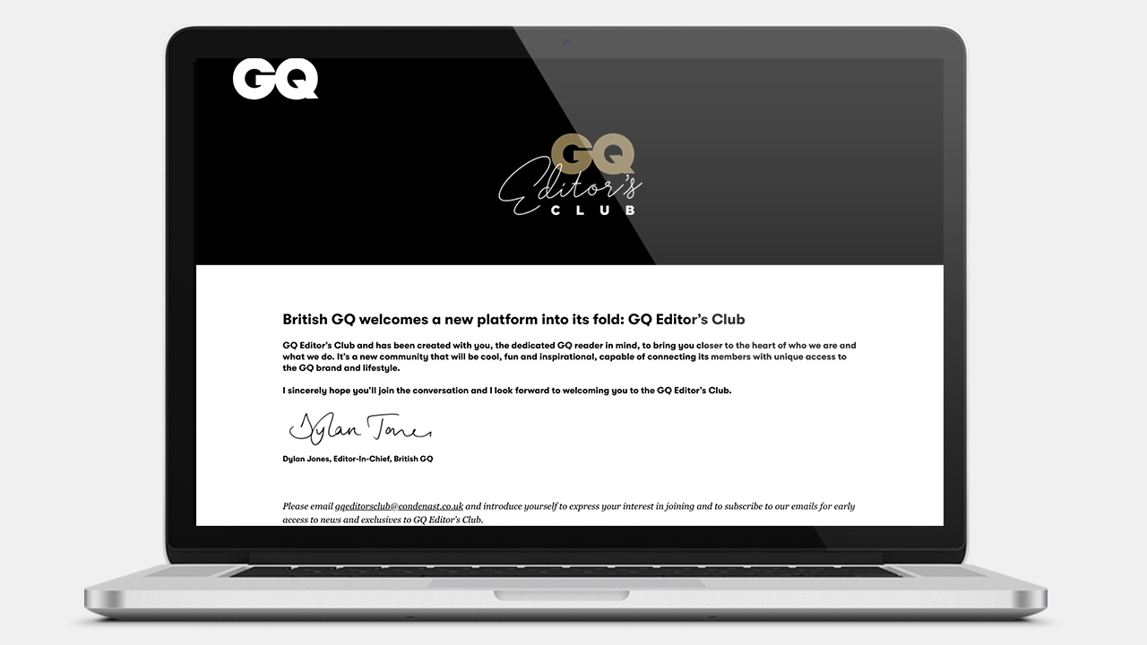 GQ Editor's Club Website